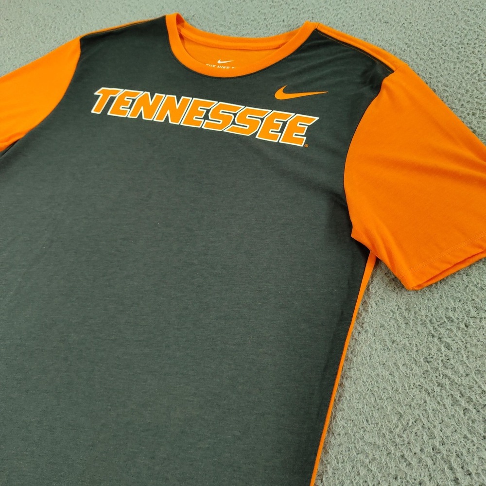 Tennessee Volunteers Shirt Mens Medium Gray Orange NCAA Football Nike Dri Fit